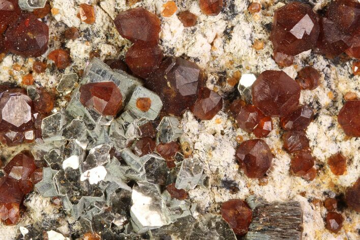 Spessartine Garnet and Mica on Feldspar - China #93633